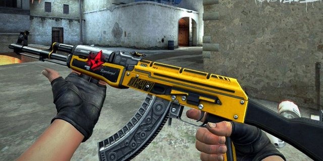 Скин ak47 жёлтый Скин ak47 жёлтый